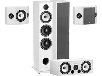 Σετ ηχείων δαπέδου Triangle Pack Borea BR08 + BRC2 + BRS1 λευκό με 1 ηχείο δαπέδου, 1 κεντρικό και 2 επιτοίχια ηχεία