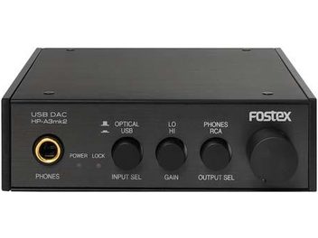 Preamplificatore per cuffie hi-fi HP-A3 mk2 nero con pannello frontale dotato di 1 presa per cuffie, 4 manopole rotative e diverse iscrizioni