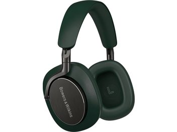 Trådlösa Bluetooth-hörlurar Bowers & Wilkins Px8 mörkgrön, sidovy med vadderad bygel och ovala öronkåpor