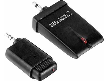 To trådløse Lumene Wireless Trigger (RF - IR) udløsere, sorte, rektangulære, side om side på hvid baggrund