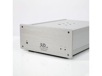Alumiiniumist viimistlusega 3D Lab Nano V5 võimendi, esivaatest, 2 nuppu, 2 LED-tuld, tagaküljel ühendused