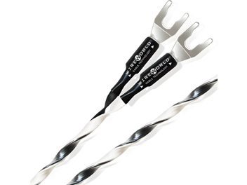 Καλώδια ηχείων Wireworld Helicon 16 OCC 2x5m, συνεστραμμένος χαλκός, επάργυρες διχάλες, λευκό φόντο