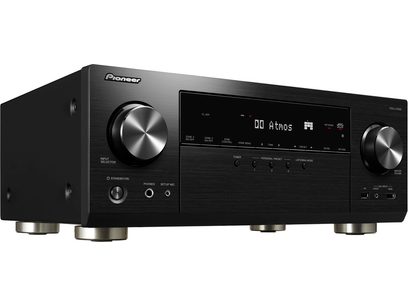 Ampli home-cinéma Pioneer VSX-LX305 noir, face avant, vue de face, boutons et molettes de réglage, affichage numérique
