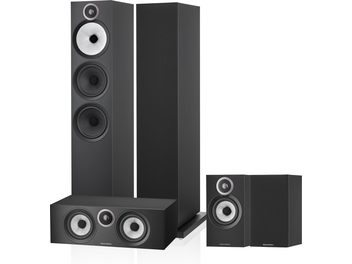 Pack d'enceintes colonnes Bowers & Wilkins 603 S3 noir composé de deux enceintes colonnes et trois enceintes compactes