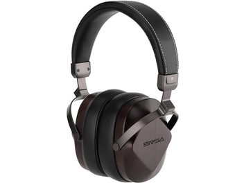 Casque hifi clos Sivga Oriole bois de zebrano, finition bois de zebrano, vu de trois quarts face gauche