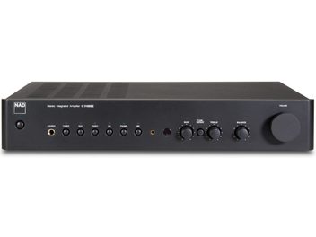 Στερεοφωνικός ενισχυτής hi-fi NAD C316BEE V2 γραφίτη, πρόσοψη, μπροστινή όψη. Μαύρη πρόσοψη με κουμπιά και υποδοχές