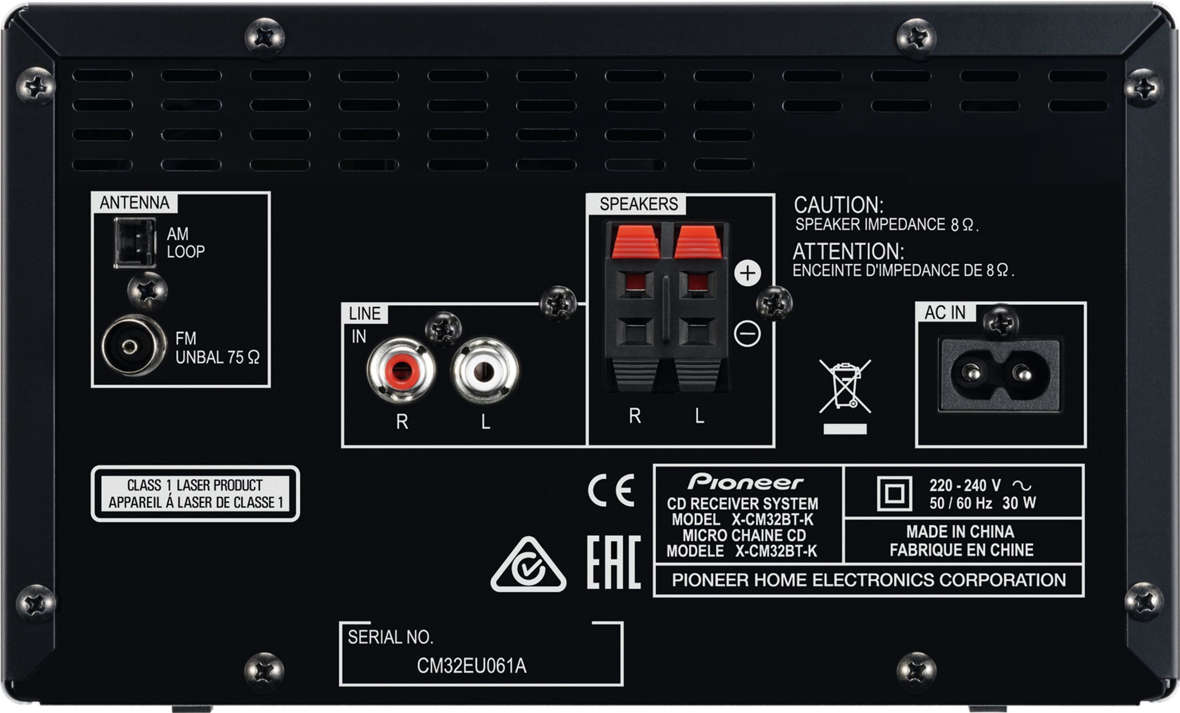 Pioneer X-CM32BT-K black - Mini Hi-Fi System - HomeCineSolutions