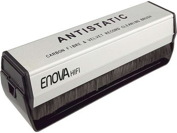 Antistatisk kulfiber vinylbørste Enova HIFI BVA 20, børstet metalkabinettet, hvid etiket