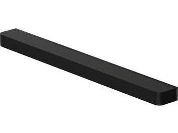 Barre de son Sony Bravia Theatre Bar 9, vue en perspective, forme rectangulaire, couleur noire, coins arrondis