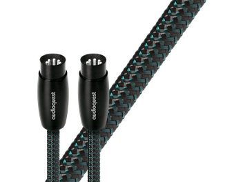Cavo audio analogico DIN nero 0,60m Audioquest Yosemite, guaina intrecciata grigio scuro e turchese