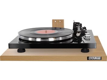 Επιτοιχια βάση από καρυδιά για πικάπ Enova HIFI Turntable Wallmount, μπροστινή όψη