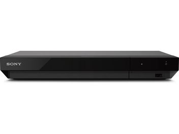 Sony UBP-X700K 4K Blu-ray-afspiller sort front med blankt panel, logo til venstre, knapper og USB-port til højre