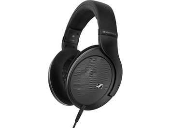 Åbent, kablet hi-fi-hovedtelefon Sennheiser HD 550 sort med polstrede, cirkulære ørepuder og metalgitter på ørekopperne