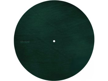 Turntable platter cover Bringhs, forest finish, circular, smooth surface, central hole, engraved Bringhs logo