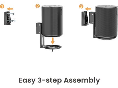 Support Inclinable Blanc Support Mural Sonos Era 100 PureMounts - Pivotant Inclinable Gestion Câbles Sonos Era 100 Pack 2