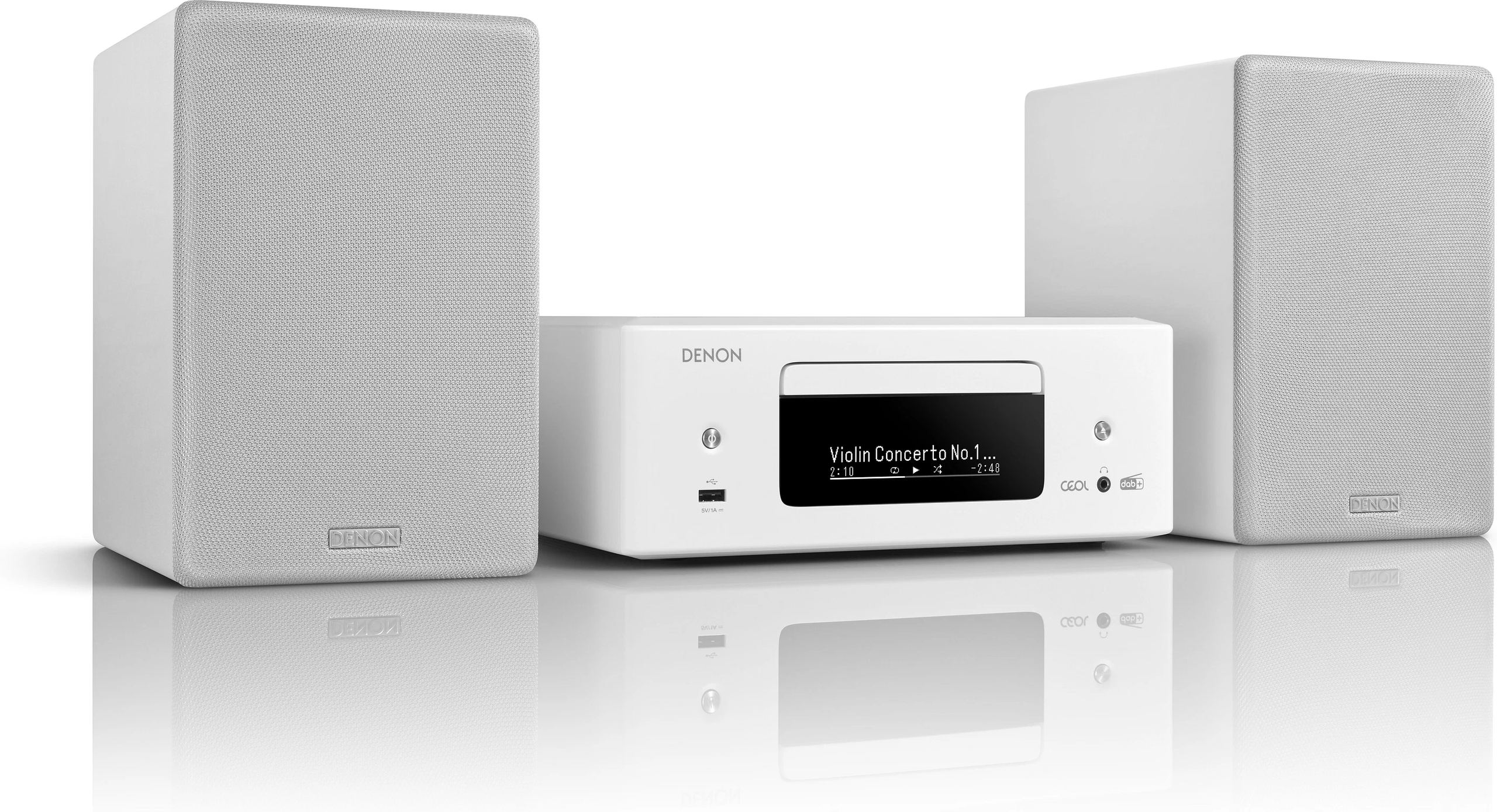 Denon CEOL RCD-N12DAB + SC-N10 biały - Miniwieża Hi-Fi