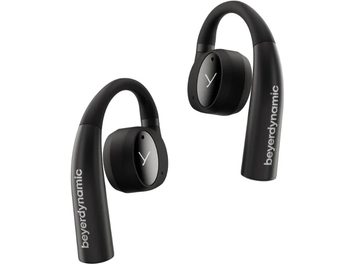 Beyerdynamic VERIO 200 in-ear hovedtelefoner, sort, set forfra, 2 øretelefoner, buet form, synligt logo, hvid baggrund
