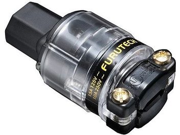 Furutech FI-11CU IEC toitekaabel, must, hõbedased IEC ja Schuko pistikud, paks ümbris