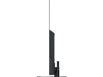 Téléviseur haute définition Panasonic TV-65Z90AEG, vue latérale, écran ultra-fin, support noir, base rectangulaire