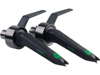 To Ortofon Concorde MKII TWIN MIX DJ-pickupceller til pladespiller, sorte, profilformede, diamantstifter