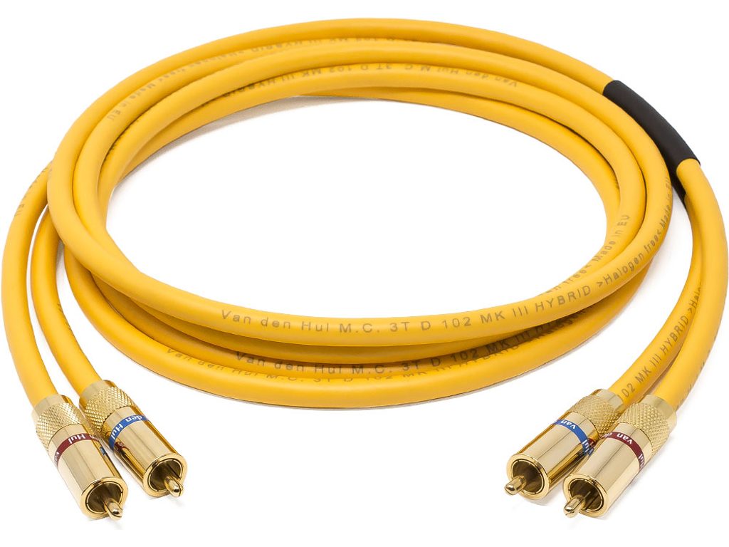 ジャンク Van Den Hul The D-102 Ⅲ VDH-JUBILEE-10W Van den Hul M.C.D102 MK III ケーブル！1.5メトル ２本 新作，本物保証