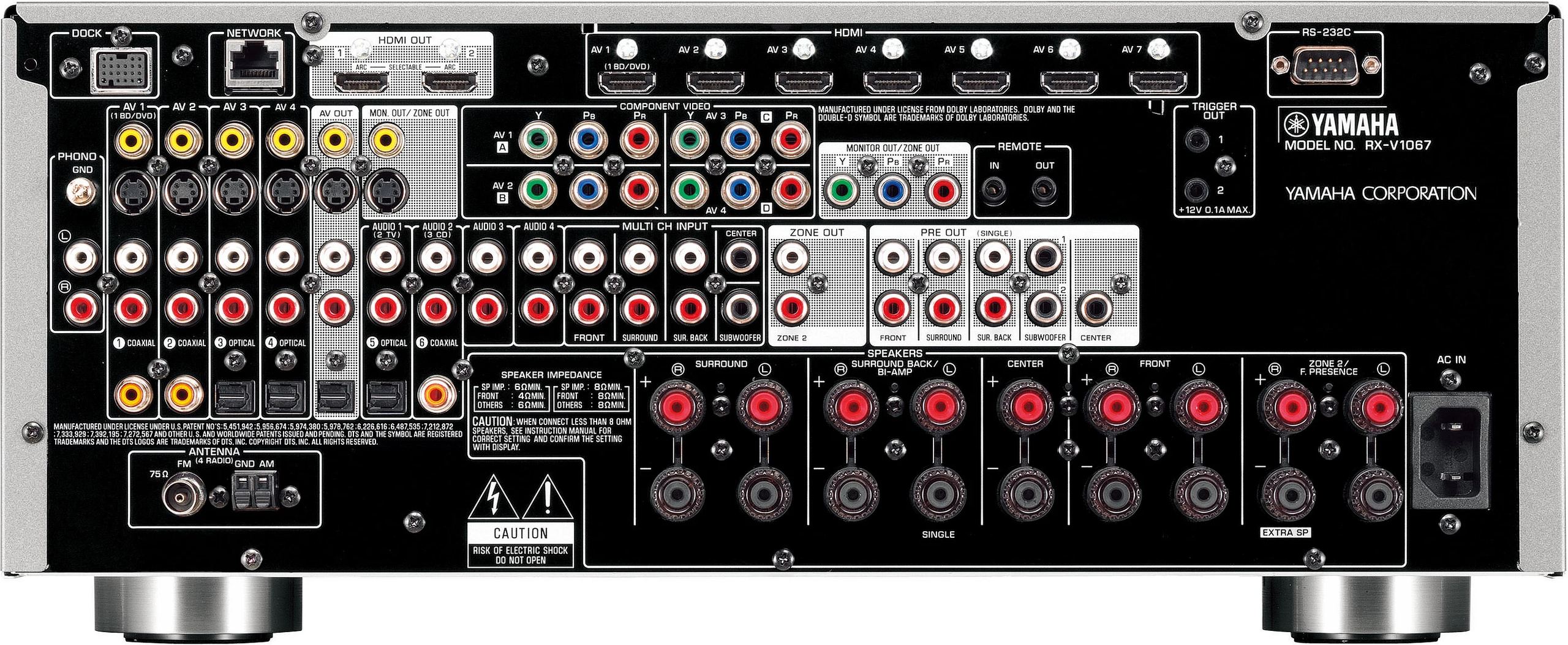 Yamaha RX-V1067 - Home Theater Receiver - HomeCineSolutions