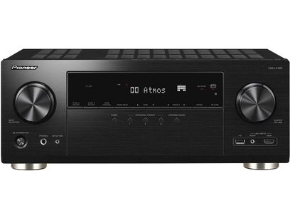 Ampli home-cinéma Pioneer VSX-LX305 noir, face avant, vue de face, affichage LED, boutons et molettes de réglage