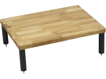 Ripiano supplementare Apollo Storm 6 in rovere naturale, 185 mm, 4 piedini neri, per mobile hi-fi Atacama Audio