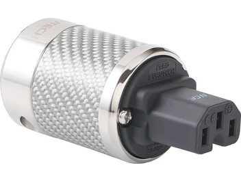 Furutech FI-50NCF (R) silver-plated AC power cable with male and female connectors, side view