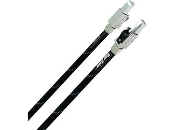 Cavo di rete Ethernet RJ45 Real Cable Eight Stream 2m con connettori metallici argentati e guaina nera intrecciata decorata con motivi colorati