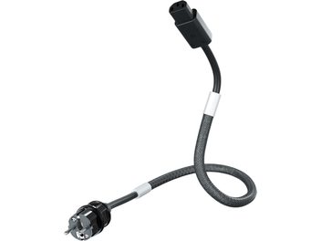 Câble d'alimentation secteur Inakustik Reference AC-1204 AIR 2m noir avec fiche Schuko et connecteur IEC, gaine tressée