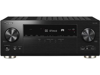 Ampli home-cinéma Pioneer VSX-LX305 noir, face avant, vue de face, affichage LED, boutons et molettes de réglage