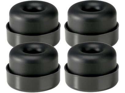 4 Pieds Haut-parleur En Aluminium Avec Amortisseurs Caoutchouc - 33x22 Mm, Pour Platine, Ampli, Enceintes