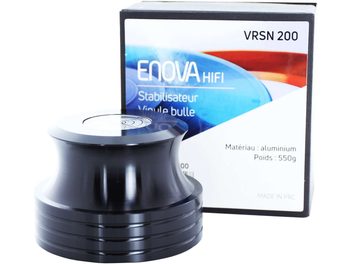 Läikiv must alumiiniumist vinüülplaadi stabilisaator Enova HIFI Stabilisateur vinyle bulle VRSN 200, originaalpakendis