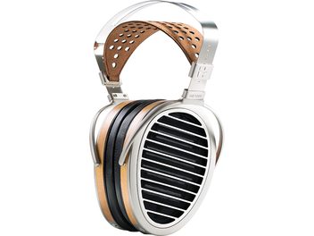 Cuffie hi-fi aperte Hifiman HE1000 V2 Stealth Magnet, archetto e padiglioni in metallo argentato, cuscinetti e griglia neri