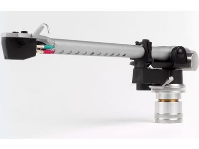Silberne Michell Engineering Gyro SE Plattenspieler mit Tecno Arm Tonarm, HR Power Supply Netzteil und Iso Base Ständer