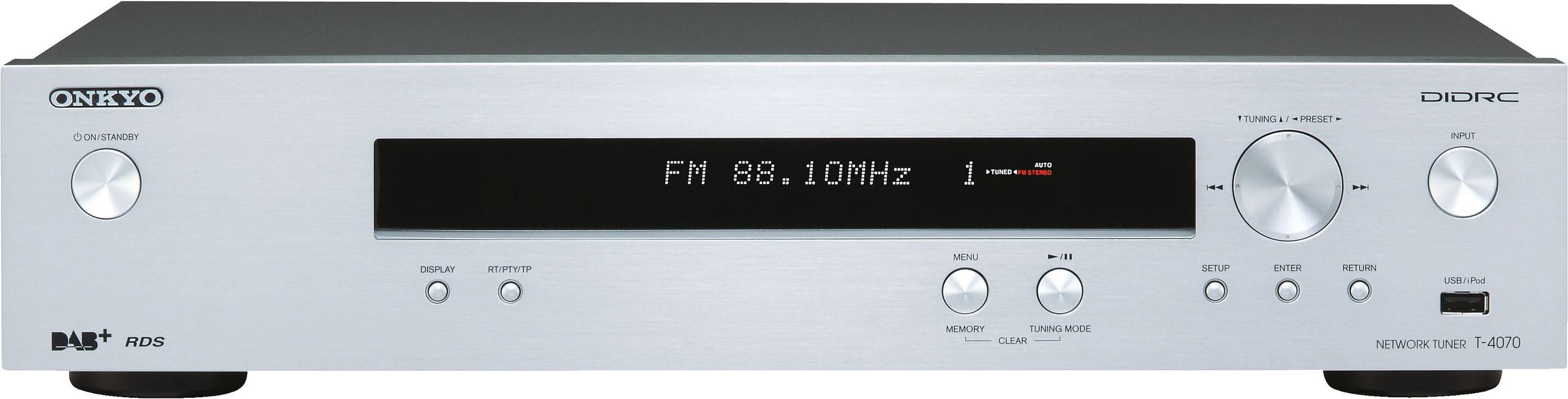 Onkyo T-4070 silver - AM, FM, DAB or Network Tuner - HomeCineSolutions