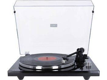 Giradischi Enova HIFI Vision 3 USB nero con braccio di lettura, piatto girevole e coperchio antipolvere trasparente