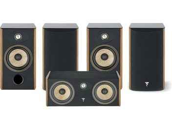 Focal Aria Evo X N°1 raamaturiiuli kõlarikomplekt, pähklipuidu viimistlus, must esipaneel, beežid kõlarid