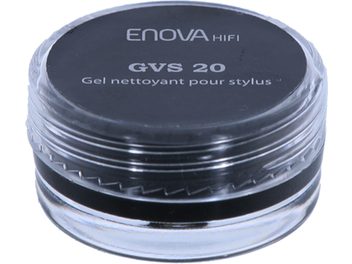 Enova HIFI GVS 20 reguleerimis- ja puhastuskomplekt, läbipaistev silindrikujuline anum musta kaanega, peal nähtav valge tekst