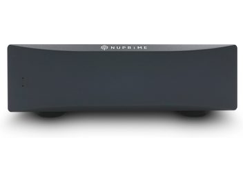 Nuprime STA-100 High-Fidelity Power Amplifier Black, Front View, Rectangular Casing, Logo Centered at the Top