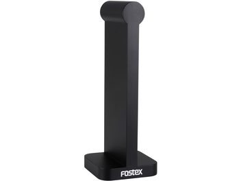 Support de casque Fostex ST300 noir, vue de face, forme cylindrique verticale arrondie au sommet, base carrée