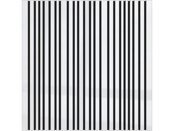 Diffuseur Artnovion Siena W, vue de face, surface rectangulaire, lignes verticales noires et blanches alternées