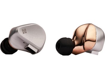 Casque audio Hifiman Svanar sans fil, deux vues latérales, coque gris métallisé, coussinets et arceau noirs