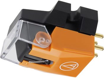 Cellule platine vinyles Audio Technica VM530ENH noire et orange, avec diamant elliptique nu et corps en aluminium