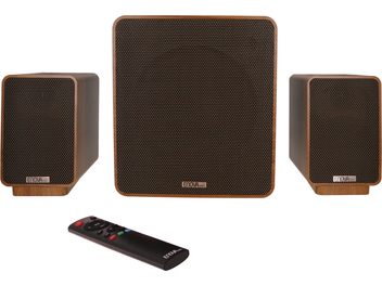 Enova HIFI VELA 2.1 10A kõlarikomplekt, ristkülikukujuline keskne subwoofer, 2 ristkülikukujulist satelliiti, must kaugjuhtimispult