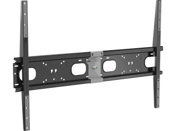 Supporto TV a parete Sonorous Extra 900F, vista frontale, struttura in metallo nero, fori di fissaggio, livella a bolla integrata