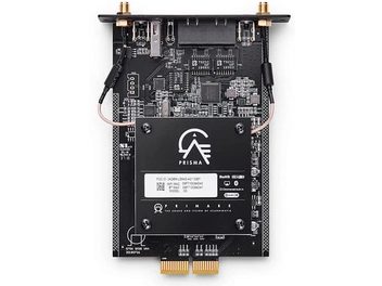 Scheda di espansione per elettronica hi-fi Primare Module SM35 Prisma nera, vista dall'alto, con componenti elettronici visibili