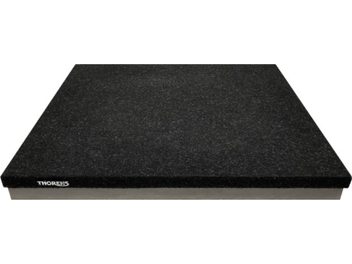 Turntable centering tool for Thorens TAB 1600 Black foam absorption base, top view, square shape