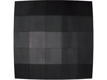 Diffuseur Artnovion Jaya W noir en bois, surface quadrillée de rectangles en léger relief, vue de face